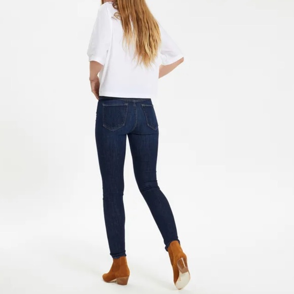 MOTHER The Looker Clean Sweep Dark Wash Skinny Jeans Size 28 - Picture 2 of 16